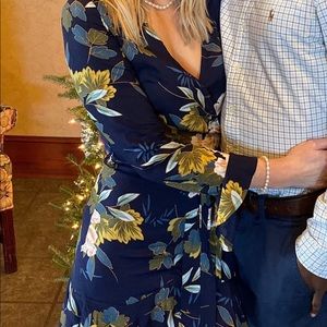 ASOS Parisian Floral wrap longsleeve dress